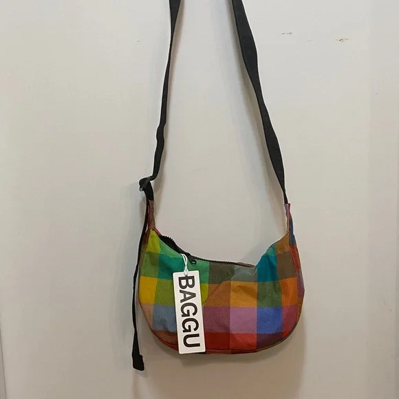 Baggu Colorful Checkered Crossbody Bag - Picture 3 of 7